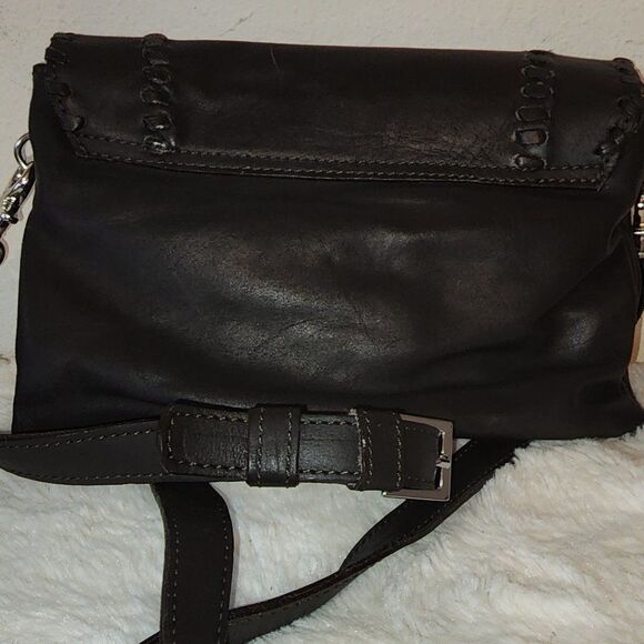 Vaccari Cross Body Leather Purse with Turquoise Beading - Picture 2 of 10